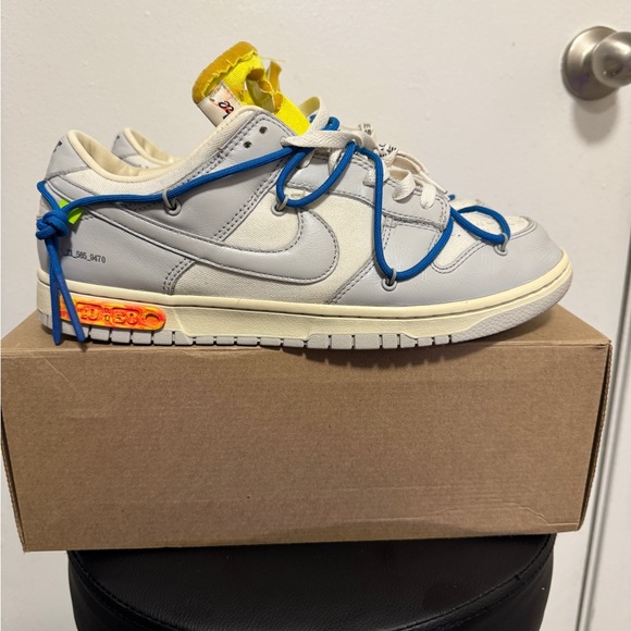 2021 Nike Dunk Low Off-White Lot 10 Size: U.S Men’s 11.5 / USED Replacement BOX - Picture 8 of 15
